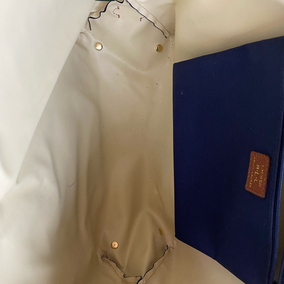 Ralph Lauren Navy Tote with Brown Leather Straps - Picture 5 of 8